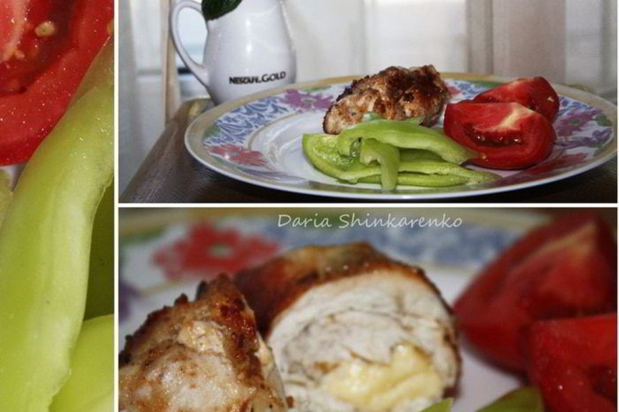 Рецепт куриного рулетика с сыром