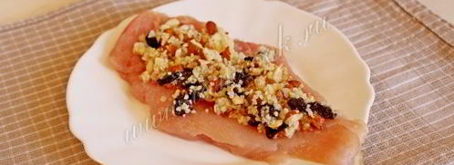 куриные рулетики с кускусом и миндалем. Шаг 7