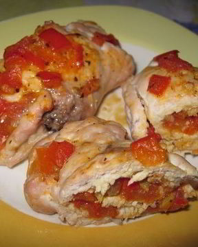 Куриные рулетки с овощами