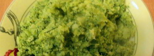 рулет из брокколи с семгой. Шаг 3