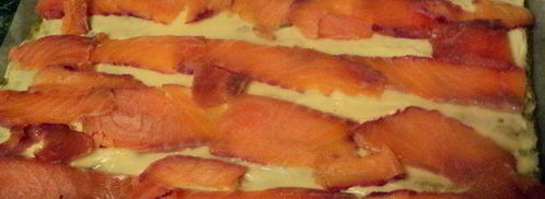 рулет из брокколи с семгой. Шаг 8