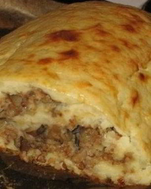 Рулет из картофеля с мясным фаршем