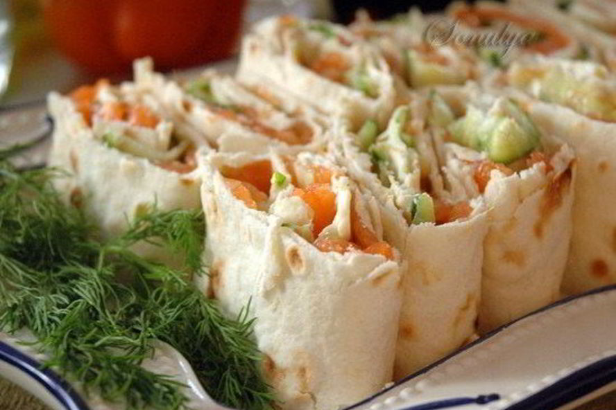 Рецепт рулета из семги и сыра