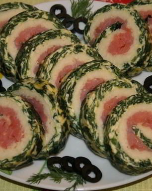 Рулет со шпинатом