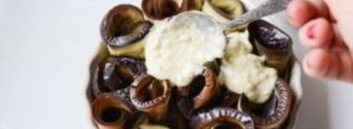 рулетики из баклажанов с сыром. Шаг 8