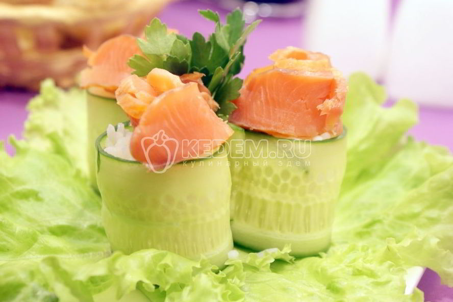 Рецепт рулетиков из огурцов