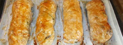 рулеты из индейки с персиками и мятным песто. Шаг 15