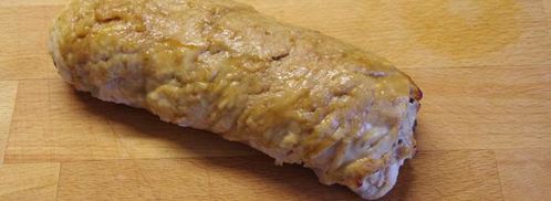 рулеты из индейки с персиками и мятным песто. Шаг 16