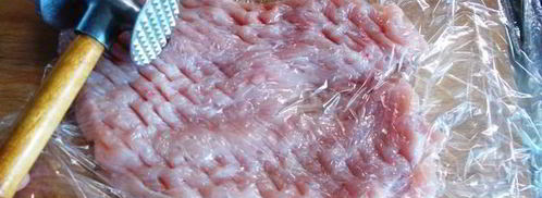 рулеты из индейки с персиками и мятным песто. Шаг 4