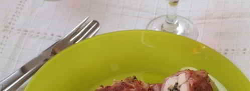 рулеты из куриного филе в ветчинной шубке. Шаг 7