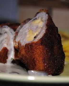 Свиные рулетики с грибами и сыром