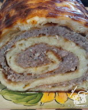 Яично-мясной рулет
