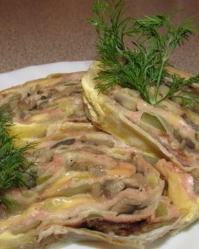 Запеченный рулет из лаваша