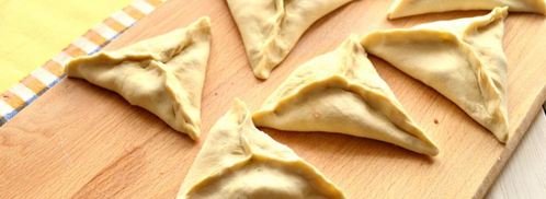 самса из слоеного теста с мясным фаршем. Шаг 4