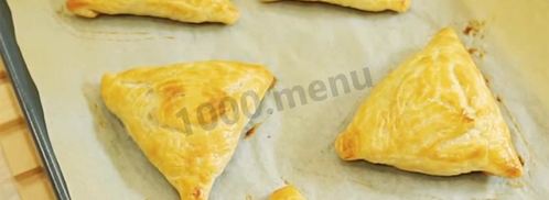 самса с фаршем из слоеного теста. Шаг 17