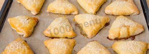 самса с курицей из слоеного теста. Шаг 20