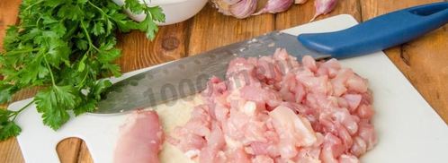 самса с курицей из слоеного теста. Шаг 10