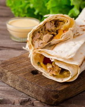 Домашняя шаурма с курицей карри