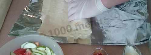 домашняя шаурма в лаваше с курицей. Шаг 4