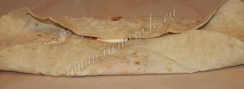 шаурма по-домашнему с курицей. Шаг 14