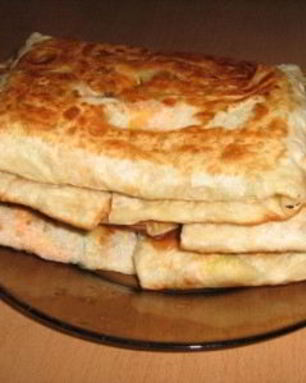 Шаурма с колбасой и сыром