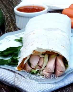 Шаурма с сосиской