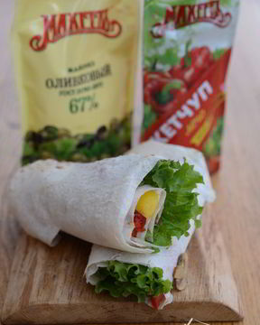 Вегетарианская шаурма с майонезом