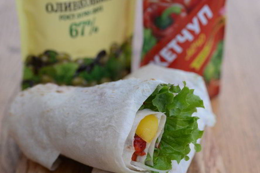 Рецепт вегетарианской шаурмы с майонезом