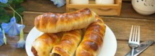 сосиски в слоеном дрожжевом тесте. Шаг 5