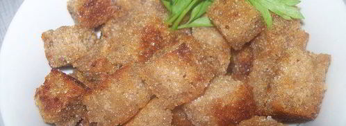 чесночно-лимонные сухарики для салатов. Шаг 6