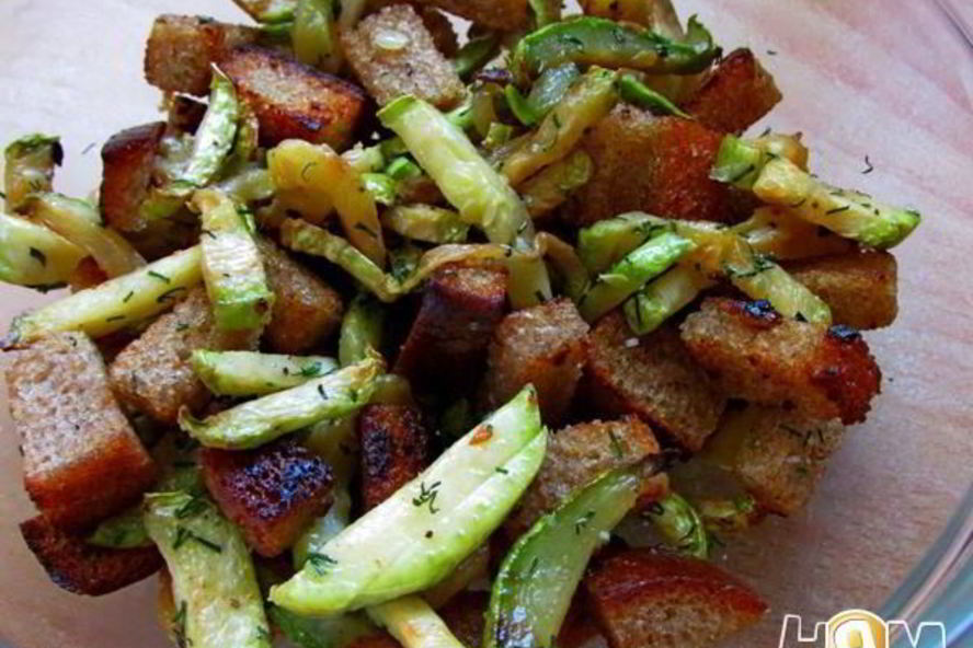 Рецепт кабачков с сухариками