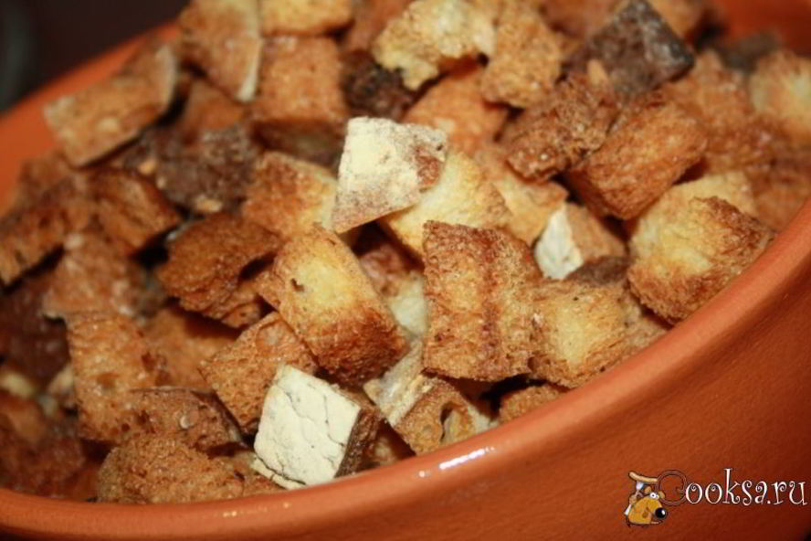 Рецепт хрустящих и ароматные сухарики ассорти