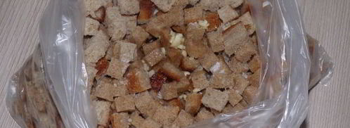 сухарики из хлеба с чесноком. Шаг 4