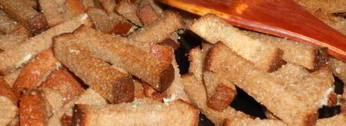 сухарики ржаные с чесноком. Шаг 9