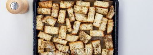 сухарики с сыром в духовке. Шаг 8