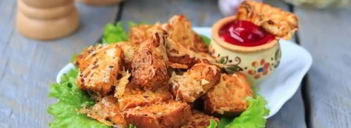 сухарики с сыром в духовке. Шаг 11