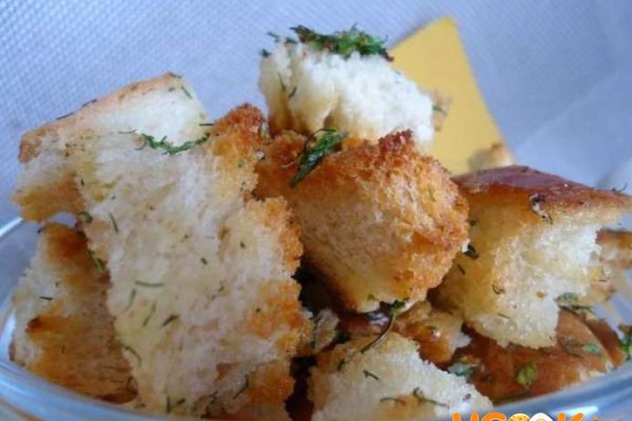 Рецепт сухариков с зеленью