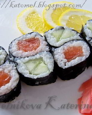 Двойной суши-ролл Инь-Янь