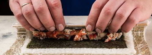 ролл калифорния и суши нигири. Шаг 8