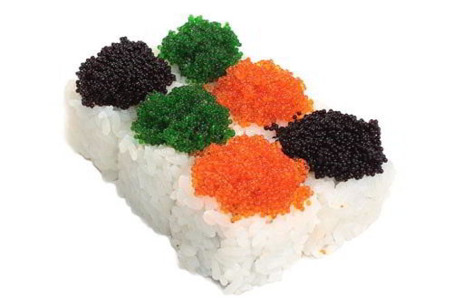 Рецепт суш с икрой летучей рыбы