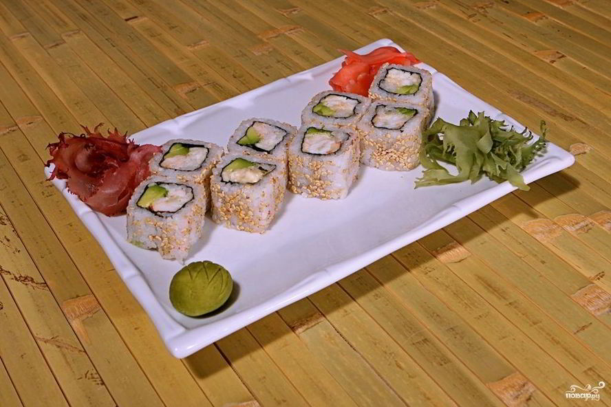 Рецепт суш с кунжутом