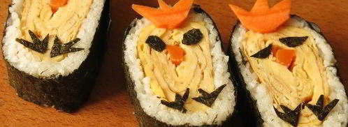 суши с омлетом цыплята. Шаг 23