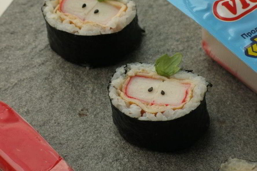 Рецепт суш яблоки с крабовыми палочками