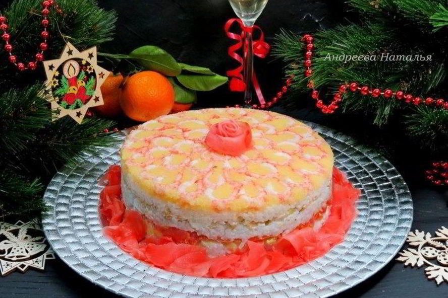 Рецепт закусочного суши-торт