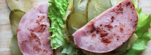 открытый сэндвич с картофелем и ветчиной. Шаг 5