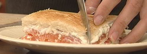 сэндвичи с семгой и сливочным сыром. Шаг 7