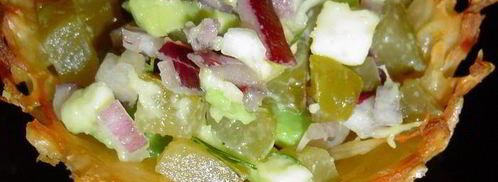 тарталетки картофельные с селедкой и икрой. Шаг 5