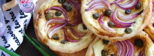 тарталетки с красным луком и сырным соусом. Шаг 13