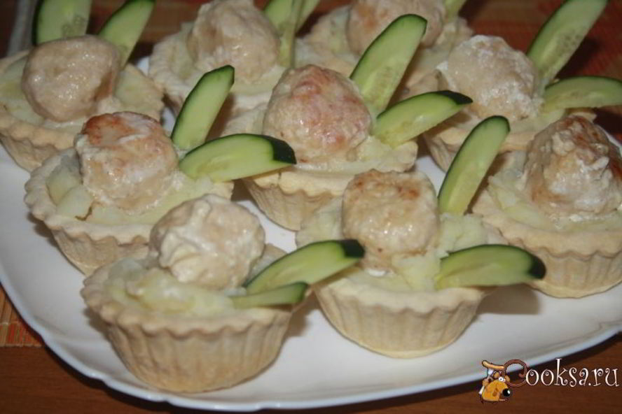 Рецепт тарталеток с куриным филе