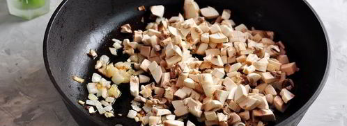 тарталетки с курицей, грибами и сыром. Шаг 6